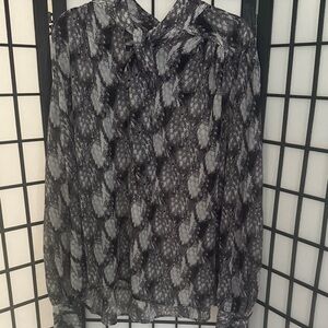 Chic Black and Gray Women's Blouse